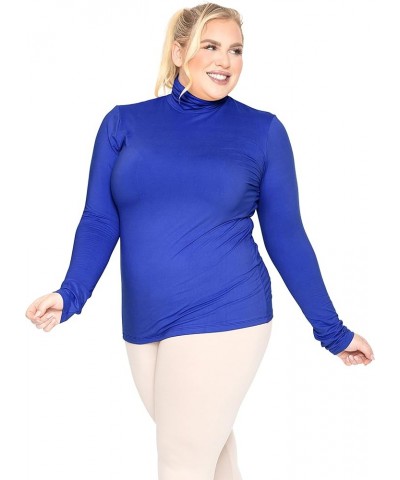 Women's Plus Size Relaxed and Regular Turtleneck | XL - 7X Regular Fit Royal Blue $16.19 Sweaters