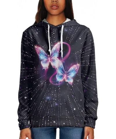 Women Pullover Sweatshirt Pockets Long Sleeve Oversized Hoodies XS-4XL Butterfly $15.39 Hoodies & Sweatshirts