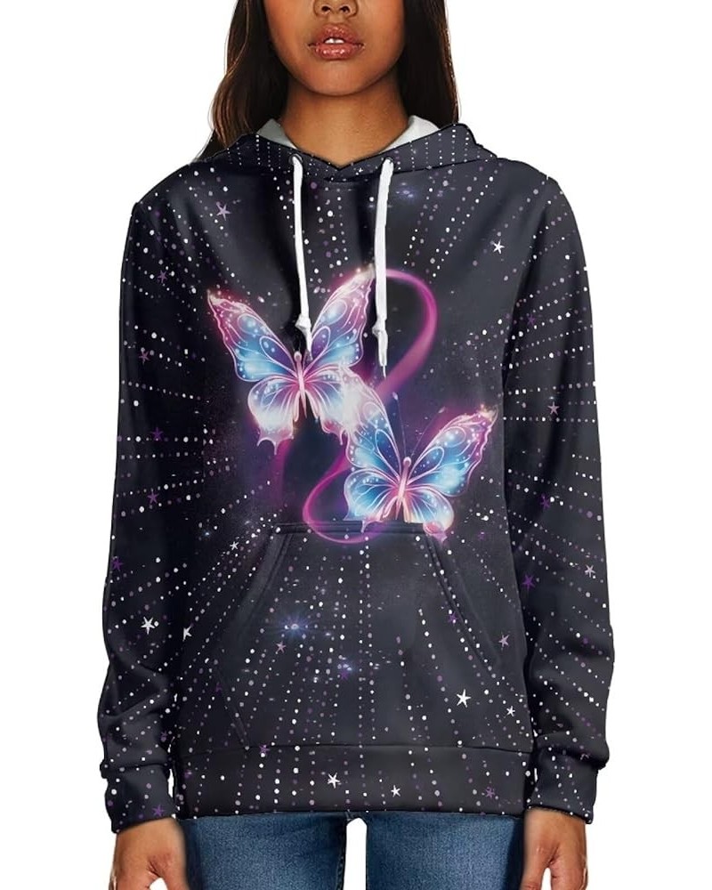 Women Pullover Sweatshirt Pockets Long Sleeve Oversized Hoodies XS-4XL Butterfly $15.39 Hoodies & Sweatshirts