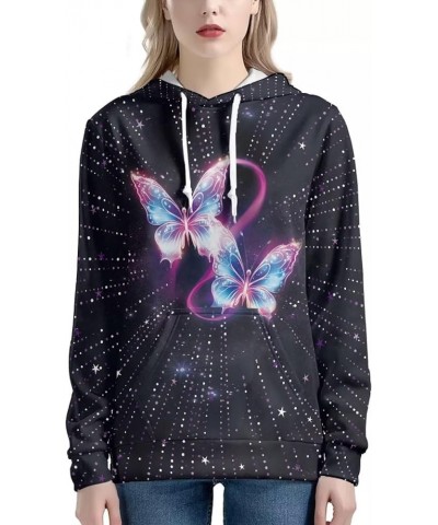 Women Pullover Sweatshirt Pockets Long Sleeve Oversized Hoodies XS-4XL Butterfly $15.39 Hoodies & Sweatshirts