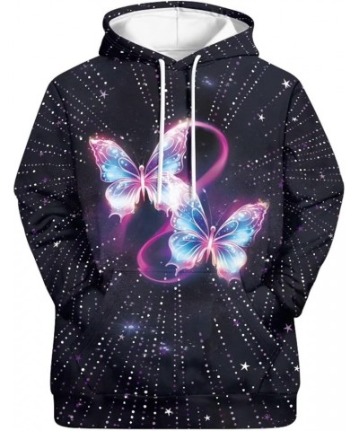 Women Pullover Sweatshirt Pockets Long Sleeve Oversized Hoodies XS-4XL Butterfly $15.39 Hoodies & Sweatshirts