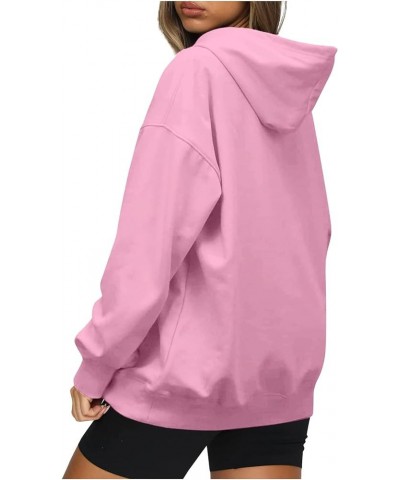 Hoodies for Women Trendy Y2K Oversize Plain Long Sleeve Sweatshirts Casual Hood With Pocket Workout Outdoor Hoodies 06pink $5...