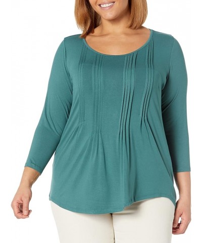 Women's Plus Size Top Milly Pleat PLN Teal $14.18 Blouses