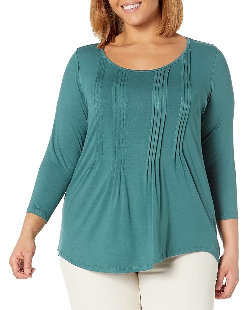 Women's Plus Size Top Milly Pleat PLN Teal $14.18 Blouses