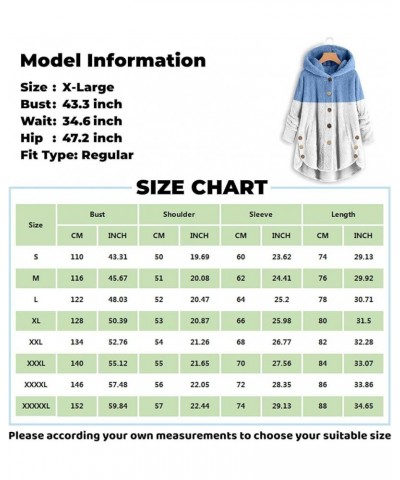 Fleece Jackets For Women Trendy Casual Hooded Jacket Cute Popular Long Sleeve Sweatshirt Patchwork Winter Tops C-blue $14.30 ...