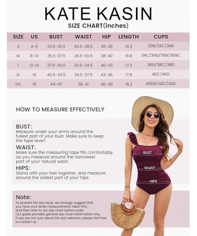 2024 Two Piece Tankini Swimsuits for Women High Waisted Tummy Control Floral Swimwear Ruched Padded Bathing Suits Burgundy $2...