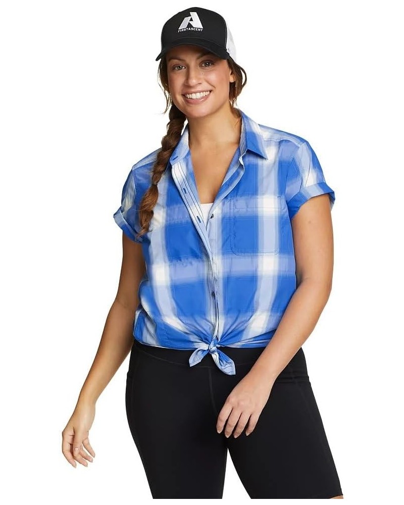 Women's Mountain Short-Sleeve Shirt Regular Ocean $32.39 Blouses