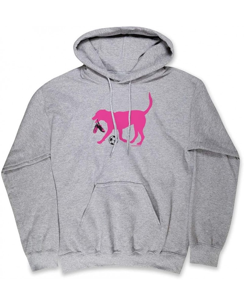 Soccer Standard Sweatshirt | Sasha The Soccer Dog Adults Sizes Adult Gray $24.90 Hoodies & Sweatshirts