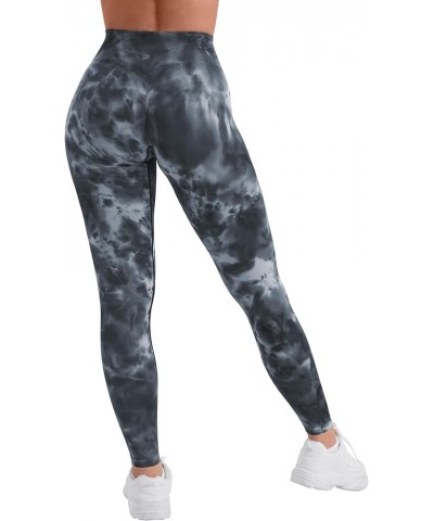 Tie Dye Seamless Leggings for Women High Waist Yoga Pants, Scrunch Butt Lifting Elastic Tights 1 Tie Dye-3 Cosmic Grey $16.42...