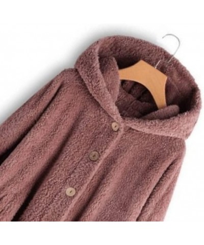 Sweatshirt Womens Fuzzy Casual Fleece Open Front Hooded Pullover Jacket Coat Plush Hooded Long Sleeve with Pocket - Black 3XL...