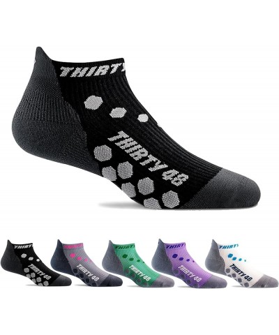 Compression Low Cut Running Socks for Men and Women | 15-20mmHg Compression X-Large [1 Pair] Black/Gray $9.81 Activewear