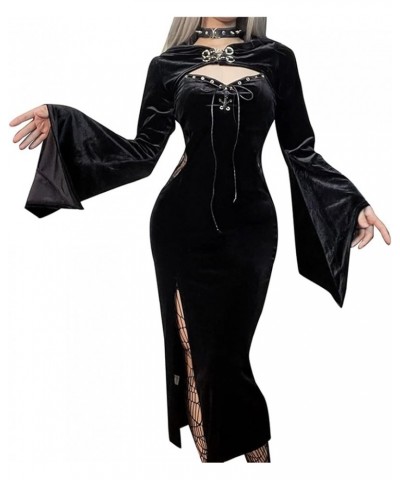 Goth Dress for Women Fashion Alt Gothic Punk Trendy Dresses Black 3 $25.95 Dresses