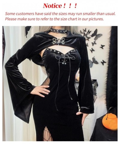 Goth Dress for Women Fashion Alt Gothic Punk Trendy Dresses Black 3 $25.95 Dresses