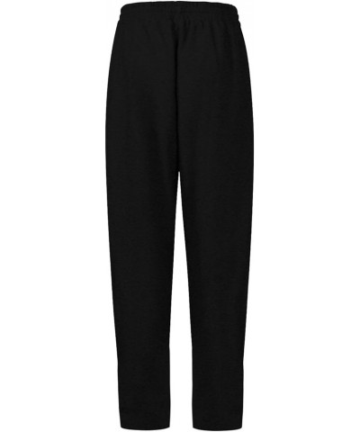 Womens Sweatpants Running Gym Casual Thermal Joggers Fashion Plus Size Preppy Stretch Solid Pants Trousers 1-black $12.99 Pants