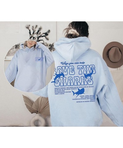 Save The Sharks Hoodie, Surfing Hoodie, Shark Lover Gift, Respect The Locals Hoodie, Shirt Ocean Shirt, Shark Hoodie Dark Hea...