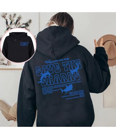 Save The Sharks Hoodie, Surfing Hoodie, Shark Lover Gift, Respect The Locals Hoodie, Shirt Ocean Shirt, Shark Hoodie Dark Hea...