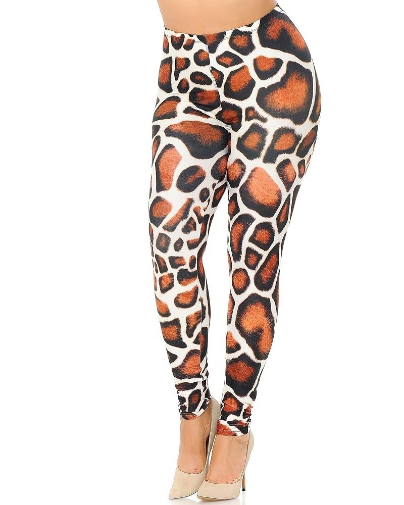 Creamy Soft Leggings - Premium Women's Plus Size Leggings & Designs - by USA Fashion™ Giraffe Print $17.89 Leggings