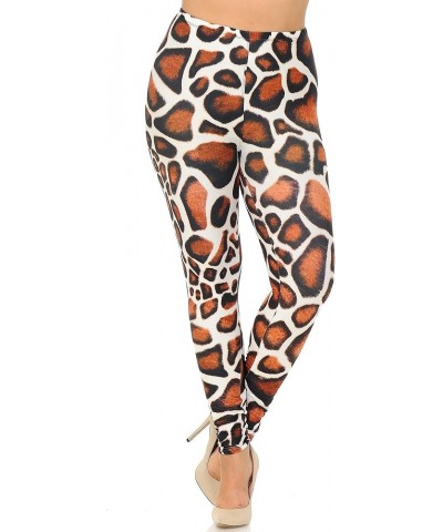 Creamy Soft Leggings - Premium Women's Plus Size Leggings & Designs - by USA Fashion™ Giraffe Print $17.89 Leggings