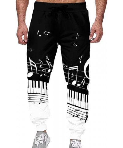 Lightweight Joggers Casual Slim Sweatpants Track Pants with Pockets, Size S-5XL Piano Keys & Notes $17.15 Sweatpants