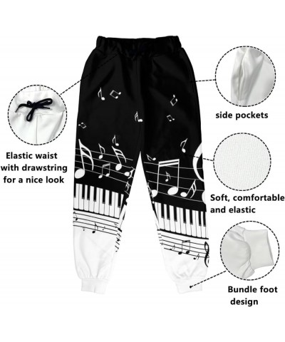 Lightweight Joggers Casual Slim Sweatpants Track Pants with Pockets, Size S-5XL Piano Keys & Notes $17.15 Sweatpants