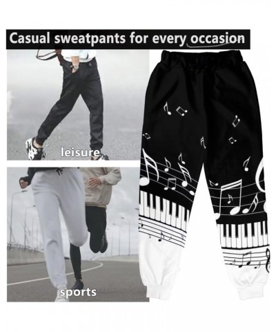 Lightweight Joggers Casual Slim Sweatpants Track Pants with Pockets, Size S-5XL Piano Keys & Notes $17.15 Sweatpants