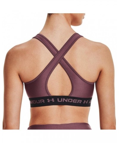 Women's Crossback Mid Impact Sports Bra Ash Plum (554)/Ash Plum $16.27 Lingerie