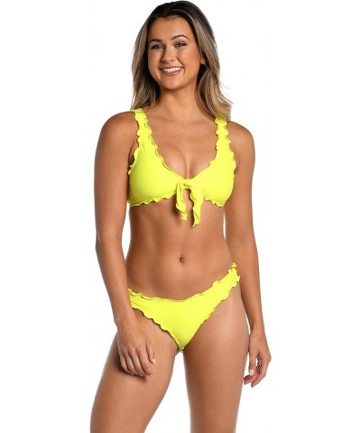 Women's Ruffle Bralette Bikini Swimsuit Top Citron//Solids $13.66 Swimsuits