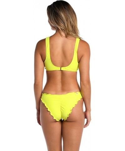 Women's Ruffle Bralette Bikini Swimsuit Top Citron//Solids $13.66 Swimsuits