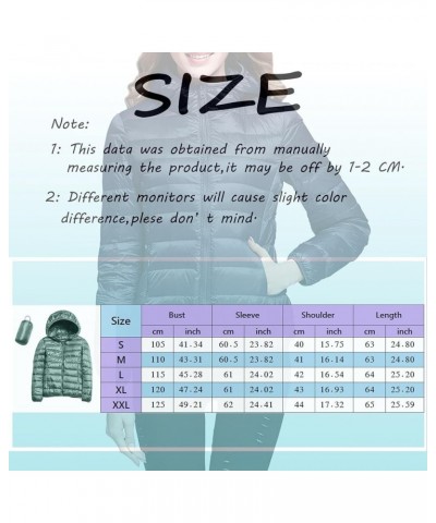 Packable Down Jacket for Women Lightweight Winter Duck Down Jackets Slim Fit Bubble Coat Zipper Warm Puffer Jacket with Hood ...