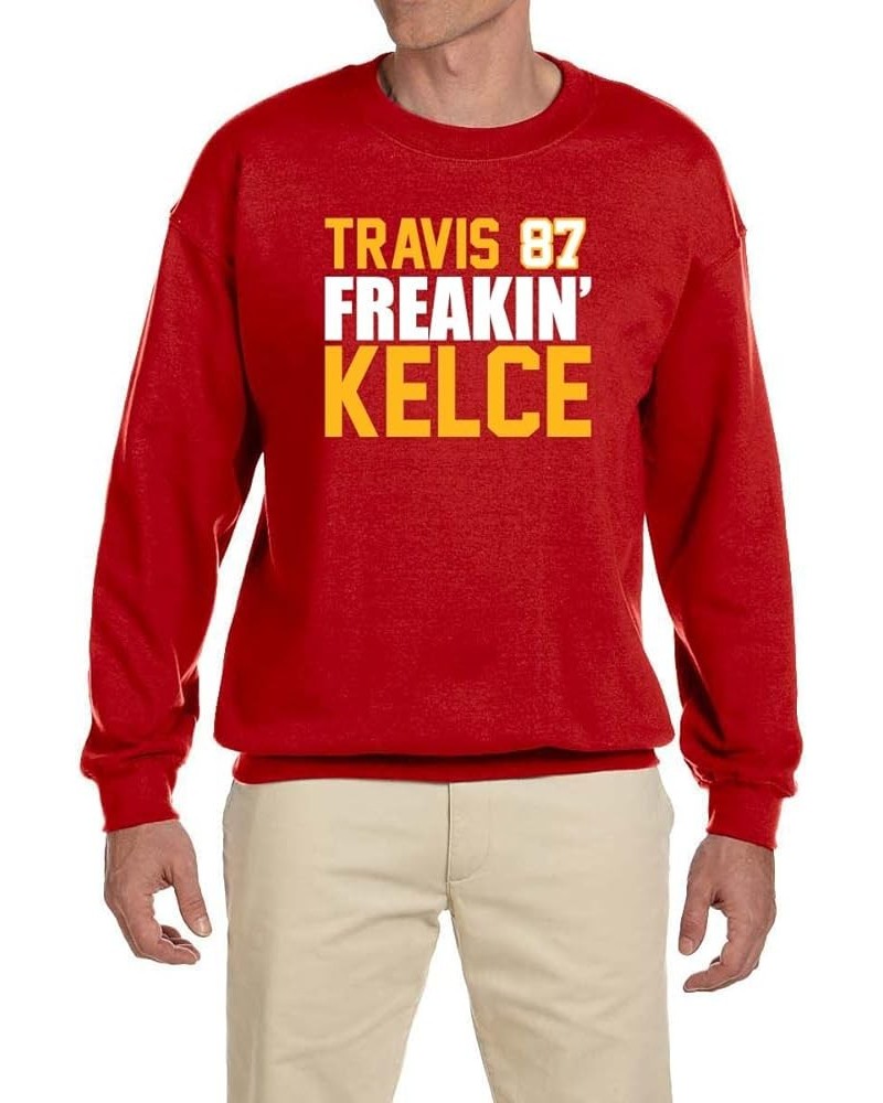 Red Kansas City Travis Freakin Crew Neck Sweatshirt Red $14.79 Sweatshirts