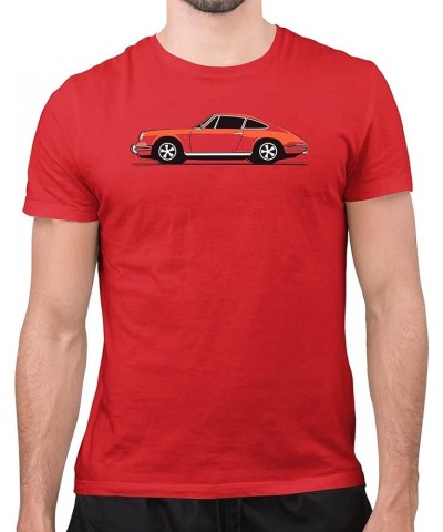 Porsche 911 Illustration T Shirt Sports Car T Shirt Red $12.22 T-Shirts