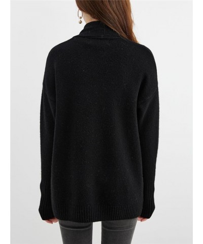 Women's Merino Wool Cardigans Sweater Vintage Warm Soft Long Sleeve Knitted Sweaters Black $47.25 Sweaters