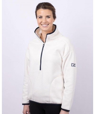 Cascade Eco Womens Sherpa Fleece Pullover Navy Blue $43.87 Jackets