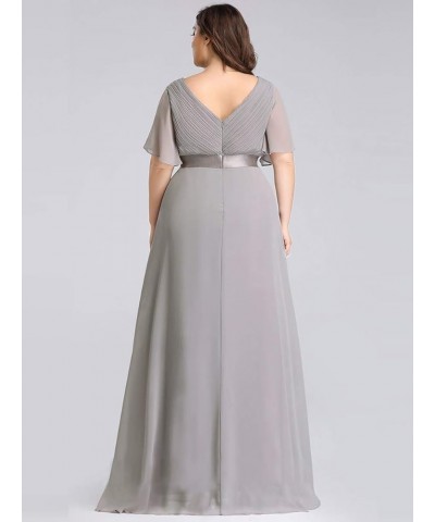 Womens Plus Size Bridesmaid Dress Chiffon Long Formal Evening Prom Dresses 9890 Grey $34.02 Dresses