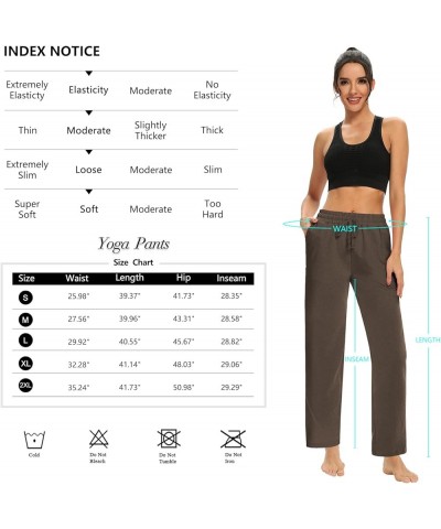 Womens Sweatpants Loose Comfy Casual Wide Leg Yoga Pants Drawstring High Waisted Lounge Pajama Pants with Pockets Brown $18.8...