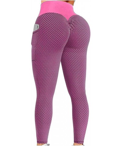 2PCS Leggings for Women Tummy Control Butt Lift High Waisted Workout Yoga Pants Tummy Control Gym Compression Tights X-pink $...