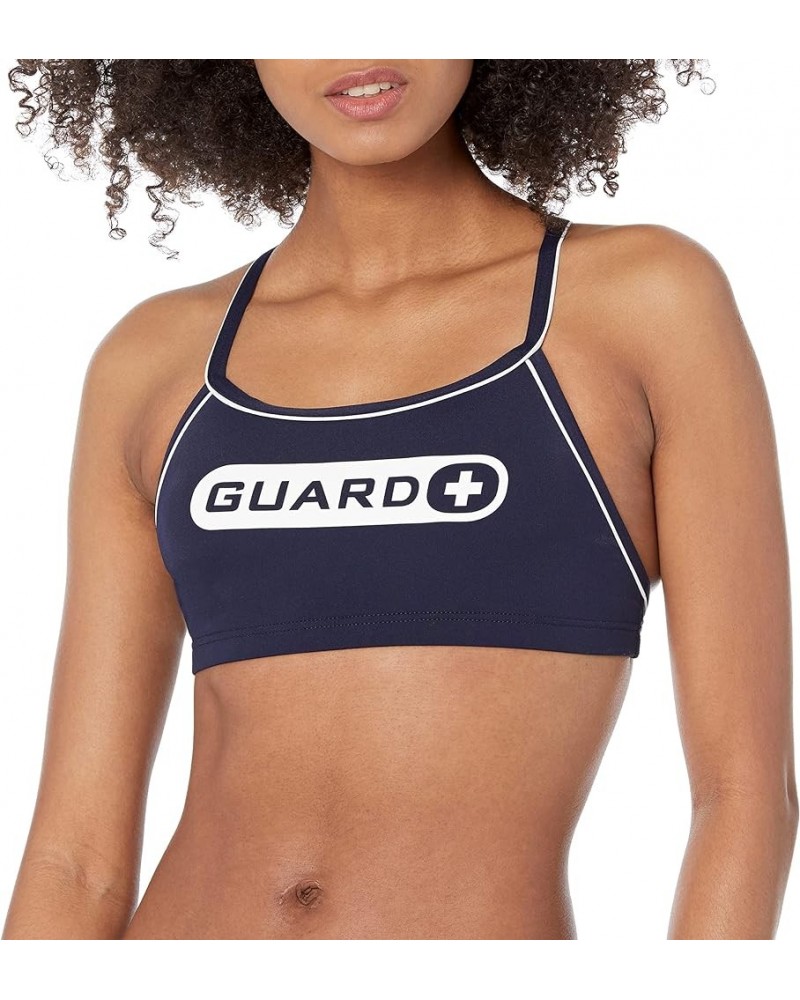 Women's Standard Guard Diamondfit Swimsuit Top Navy $17.09 Swimsuits