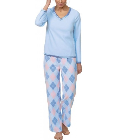 Snuggle Fleece Womens Pajamas - Ladies Pajamas Tall Blue $36.39 Sleep & Lounge