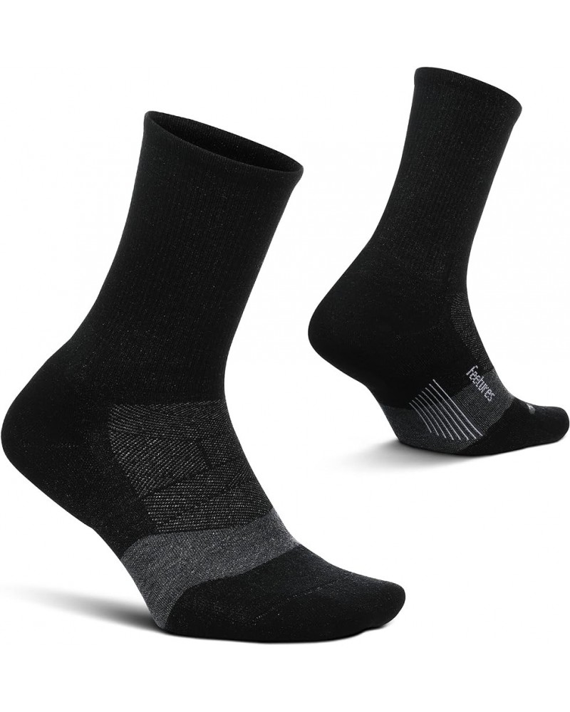 Merino 10 Cushion Mini Crew Sock Charcoal Stripe (1 Pair) Charcoal $13.50 Activewear