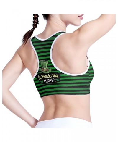 Womens Padded Sports Bras Yoga Workout Crop Tank Tops for Running S-6XL St. Patrick's Day Green Hat With Buckle Design $8.40 ...