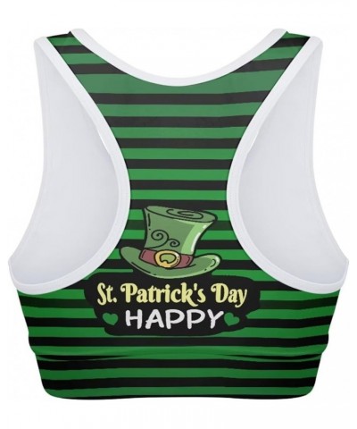 Womens Padded Sports Bras Yoga Workout Crop Tank Tops for Running S-6XL St. Patrick's Day Green Hat With Buckle Design $8.40 ...