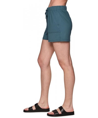 Active Women's Lightweight Breathable Relaxed French Terry Athletic Walking Lounge Shorts Peached Teal $10.04 Activewear