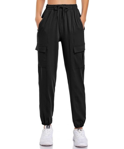 Women's Jogger Running Casual Athletic Sweatpants Lounge Loose Hiking Cargo Pants with Pockets Large Black(cargo) $20.29 Acti...