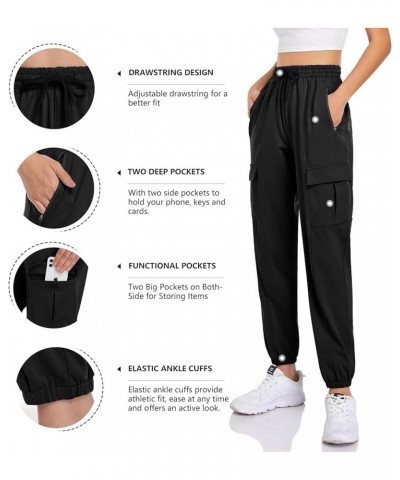 Women's Jogger Running Casual Athletic Sweatpants Lounge Loose Hiking Cargo Pants with Pockets Large Black(cargo) $20.29 Acti...