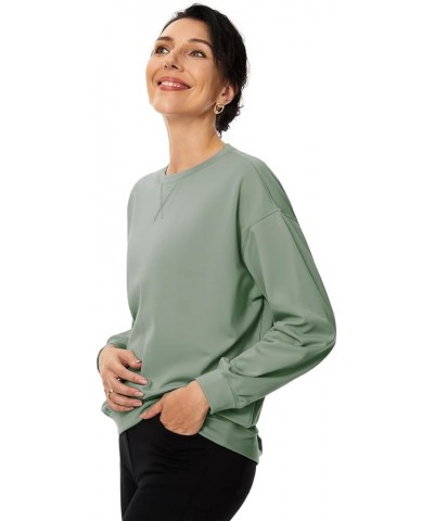 Sweatshirts for Women Loose Fit Pullover Lightweight Sweatshirt Soft Comfortable Grandma Top Elderly Women Green $9.67 Hoodie...