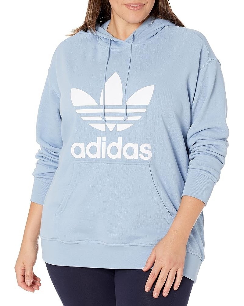 Women's Adidas Adicolor Trefoil Hoodie Ambient Sky $31.59 Activewear