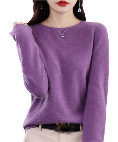 Cashmere Sweaters for Women,Cashmere Sweaters for Women Trendy,Cashmere Sweater Women,Cashmere Sweaters Dark Purple $16.63 Sw...