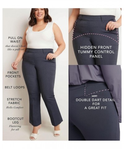 Curvy Woman Ease into Comfort Barely Bootcut Plus Size Pant (18W Short, Charcoal) $22.55 Pants