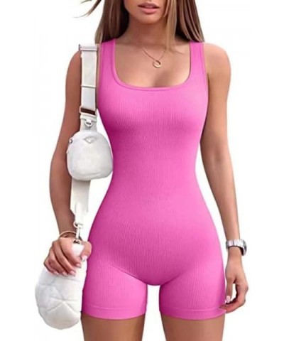 Jumpsuit for Women Running Onesie Workout Rompers Summer Womens One Piece Outfits Exercise Overalls Gym Yoga Clothes Z02 Pink...