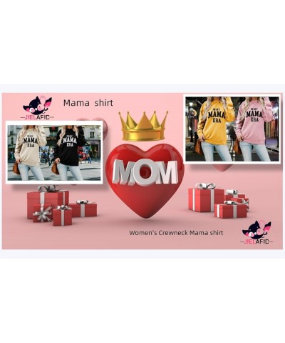 Mama Sweatshirt for Women,In My Mama Era Sweatshirt for Women,Mama Print Pullovers Crewneck Long Sleeve Clothes Tops 5 $9.55 ...